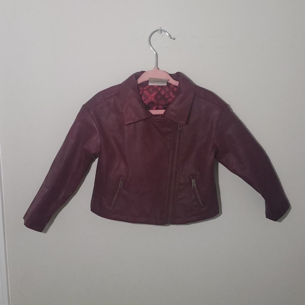 Toddler 18 months leather coat